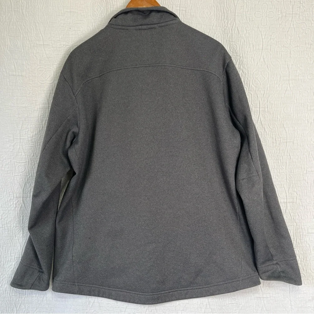 Patagonia Ukiah Jacket Fleece Full Zip Mens Size Large Gray Coat Sporty HOLES L